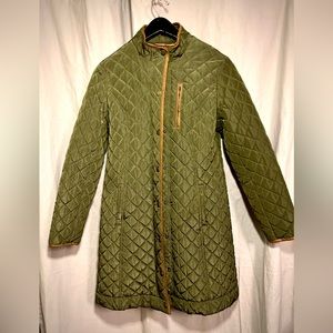 EUC Orvis Diamond Quilted Coat with Removable Hood